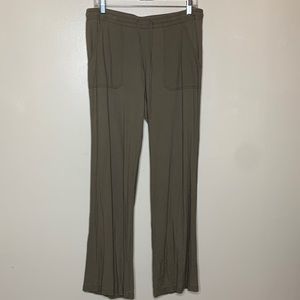 KUT from the KLOTH 8 Drawstring Pants Taupe Rayon Linen Blend Lagenlook 8